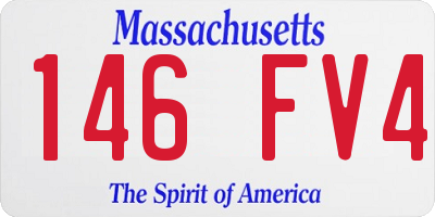 MA license plate 146FV4