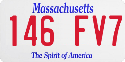 MA license plate 146FV7
