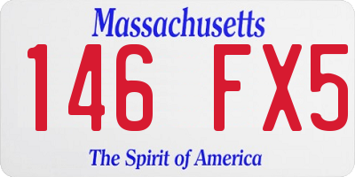 MA license plate 146FX5
