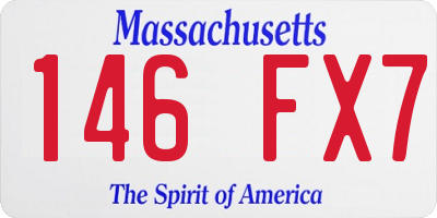 MA license plate 146FX7