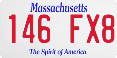 MA license plate 146FX8