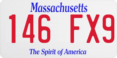 MA license plate 146FX9