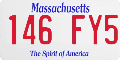 MA license plate 146FY5