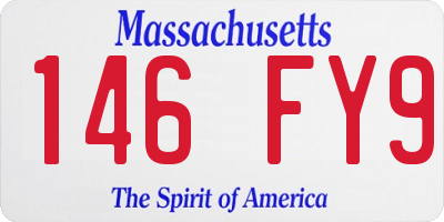 MA license plate 146FY9