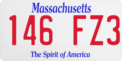 MA license plate 146FZ3
