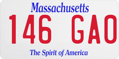 MA license plate 146GA0