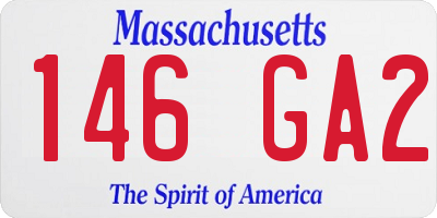 MA license plate 146GA2