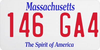 MA license plate 146GA4