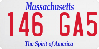 MA license plate 146GA5