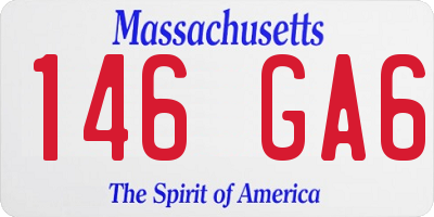 MA license plate 146GA6