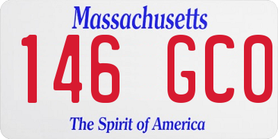 MA license plate 146GC0