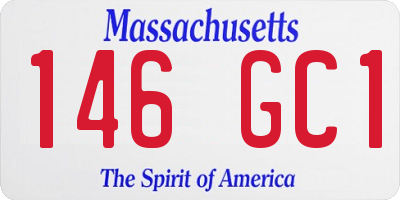 MA license plate 146GC1