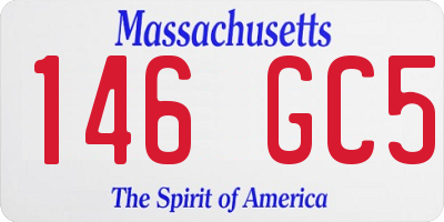 MA license plate 146GC5