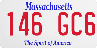 MA license plate 146GC6