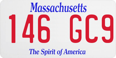 MA license plate 146GC9