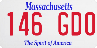 MA license plate 146GD0