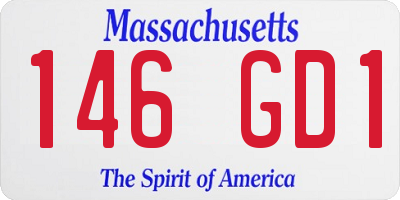 MA license plate 146GD1
