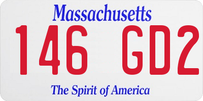 MA license plate 146GD2