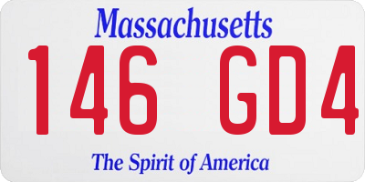 MA license plate 146GD4