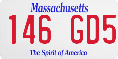 MA license plate 146GD5