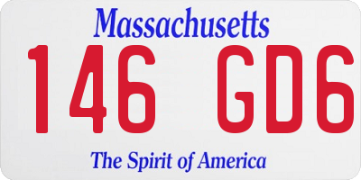 MA license plate 146GD6