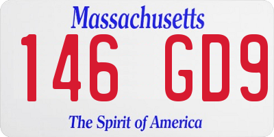 MA license plate 146GD9