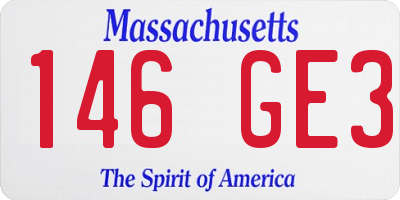 MA license plate 146GE3