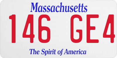 MA license plate 146GE4