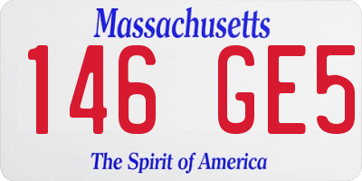 MA license plate 146GE5