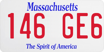 MA license plate 146GE6