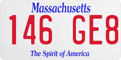 MA license plate 146GE8