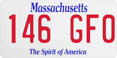 MA license plate 146GF0