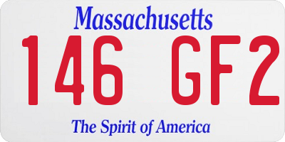 MA license plate 146GF2