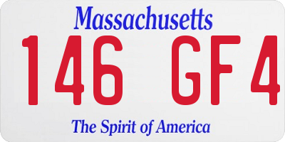 MA license plate 146GF4