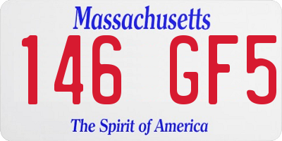 MA license plate 146GF5