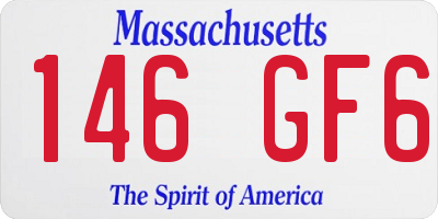 MA license plate 146GF6