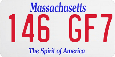 MA license plate 146GF7