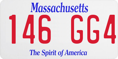 MA license plate 146GG4