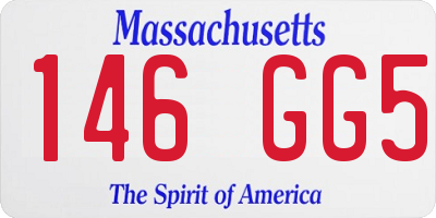 MA license plate 146GG5