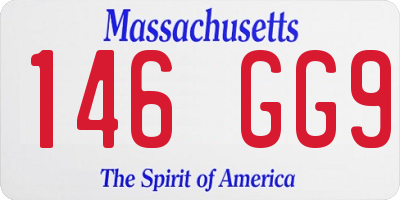 MA license plate 146GG9