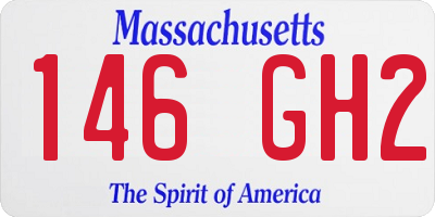 MA license plate 146GH2