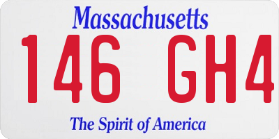 MA license plate 146GH4