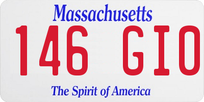 MA license plate 146GI0
