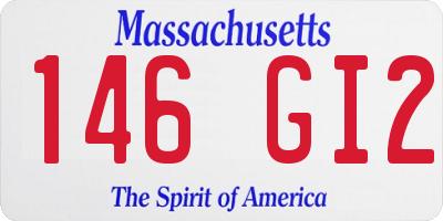 MA license plate 146GI2