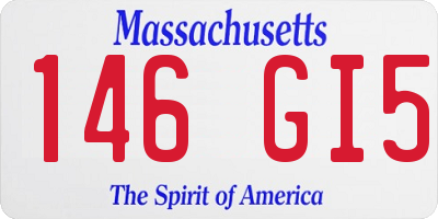 MA license plate 146GI5