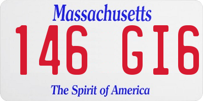 MA license plate 146GI6