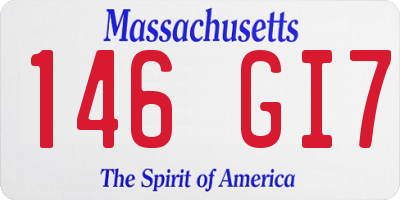 MA license plate 146GI7