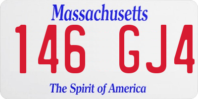 MA license plate 146GJ4