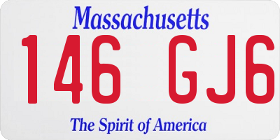 MA license plate 146GJ6