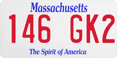 MA license plate 146GK2